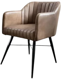 Stuhl Echtleder 54x61x76 beige